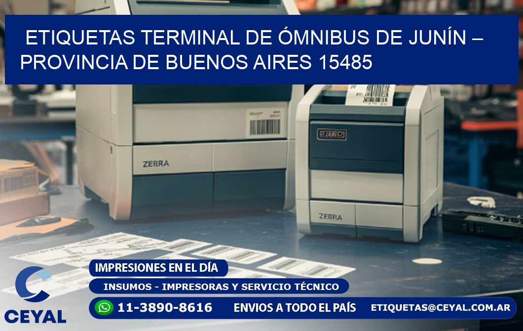 ETIQUETAS TERMINAL DE ÓMNIBUS DE JUNÍN – PROVINCIA DE BUENOS AIRES 15485