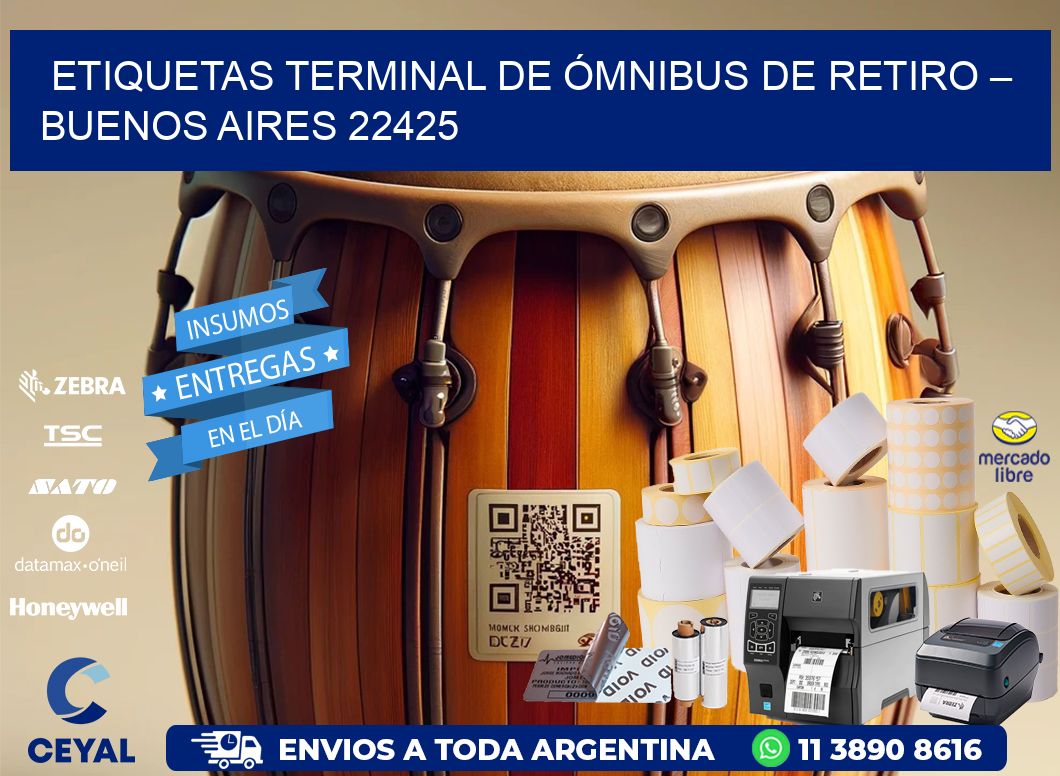 ETIQUETAS TERMINAL DE ÓMNIBUS DE RETIRO – BUENOS AIRES 22425