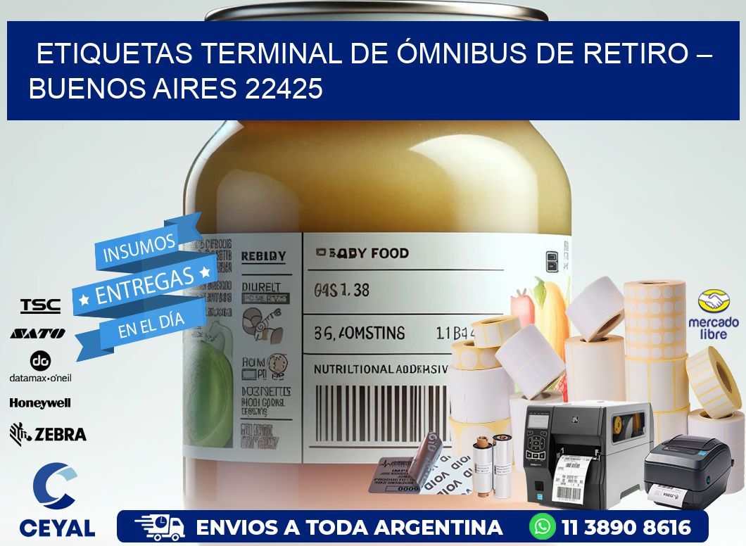 ETIQUETAS TERMINAL DE ÓMNIBUS DE RETIRO – BUENOS AIRES 22425