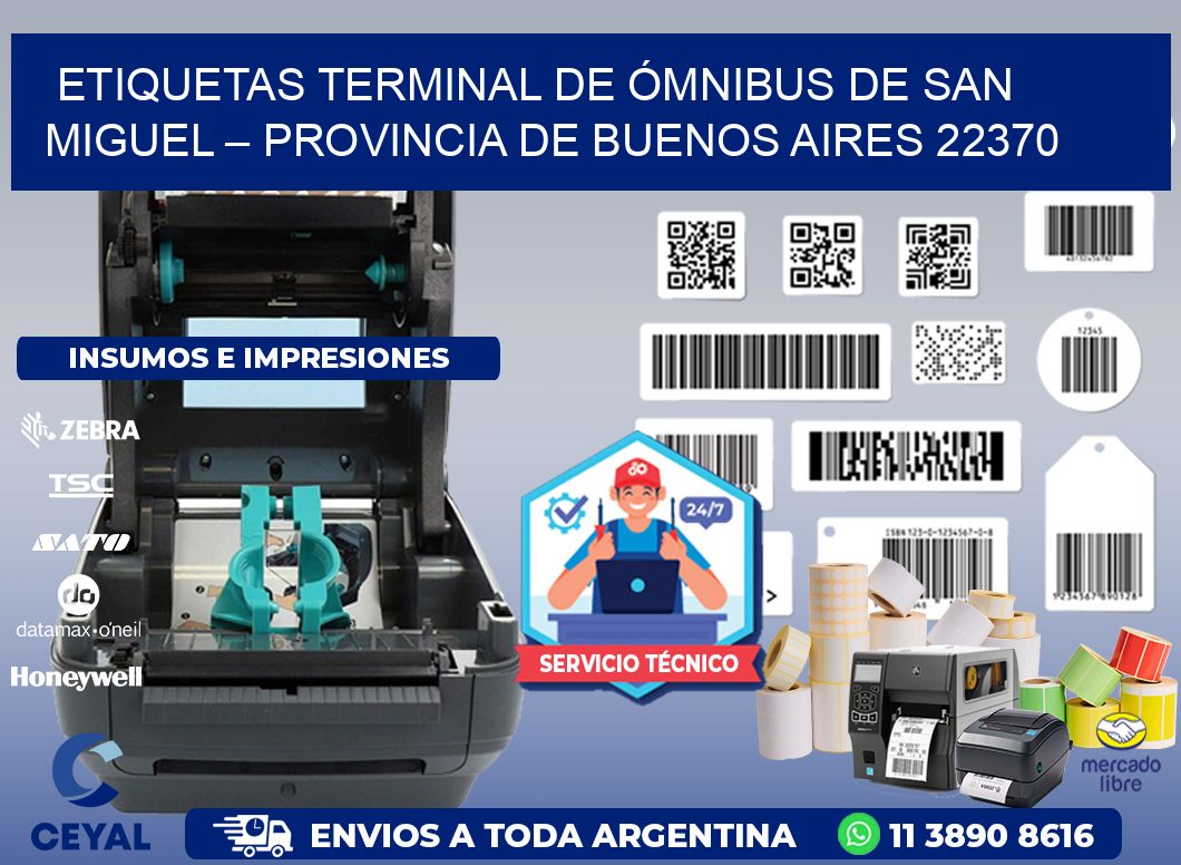 ETIQUETAS TERMINAL DE ÓMNIBUS DE SAN MIGUEL – PROVINCIA DE BUENOS AIRES 22370