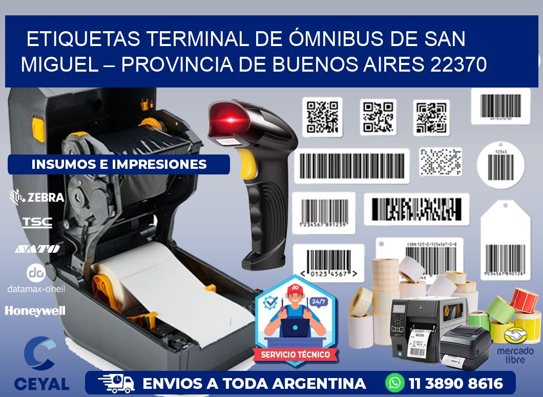 ETIQUETAS TERMINAL DE ÓMNIBUS DE SAN MIGUEL – PROVINCIA DE BUENOS AIRES 22370