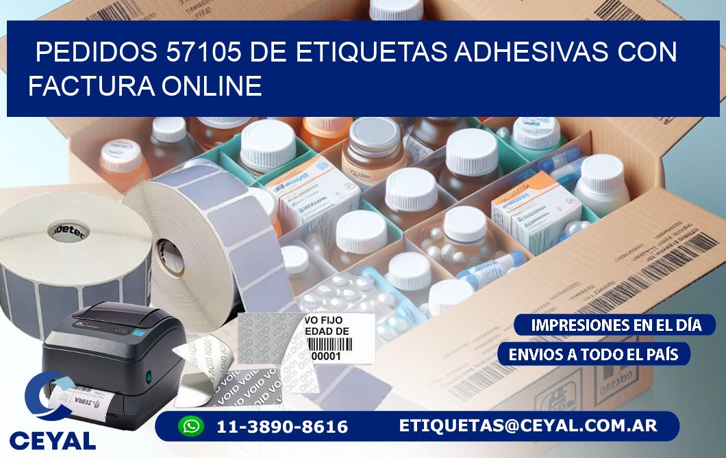 Pedidos 57105 de Etiquetas Adhesivas con Factura Online