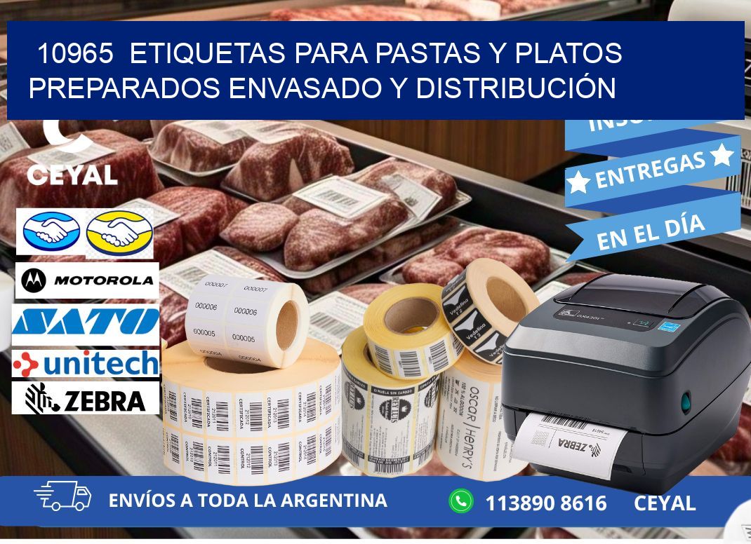 10965  ETIQUETAS PARA PASTAS Y PLATOS PREPARADOS ENVASADO Y DISTRIBUCIÓN