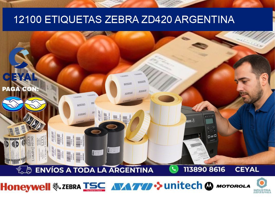 12100 etiquetas zebra zd420 argentina