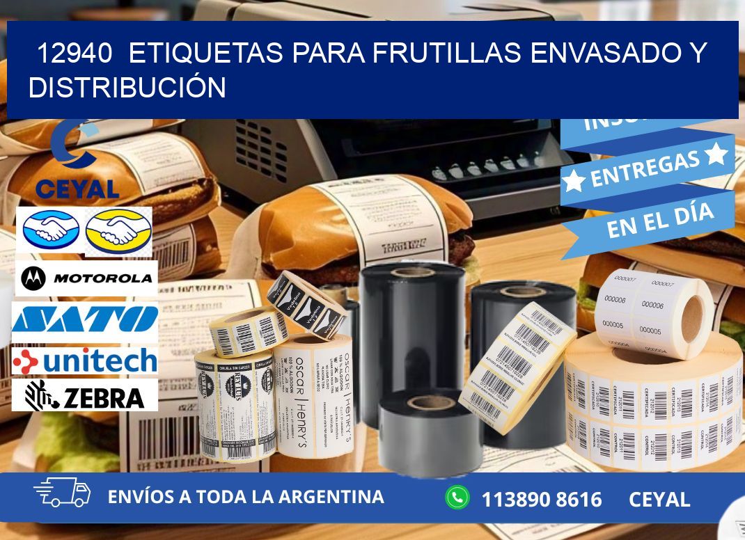 12940  ETIQUETAS PARA FRUTILLAS ENVASADO Y DISTRIBUCIÓN