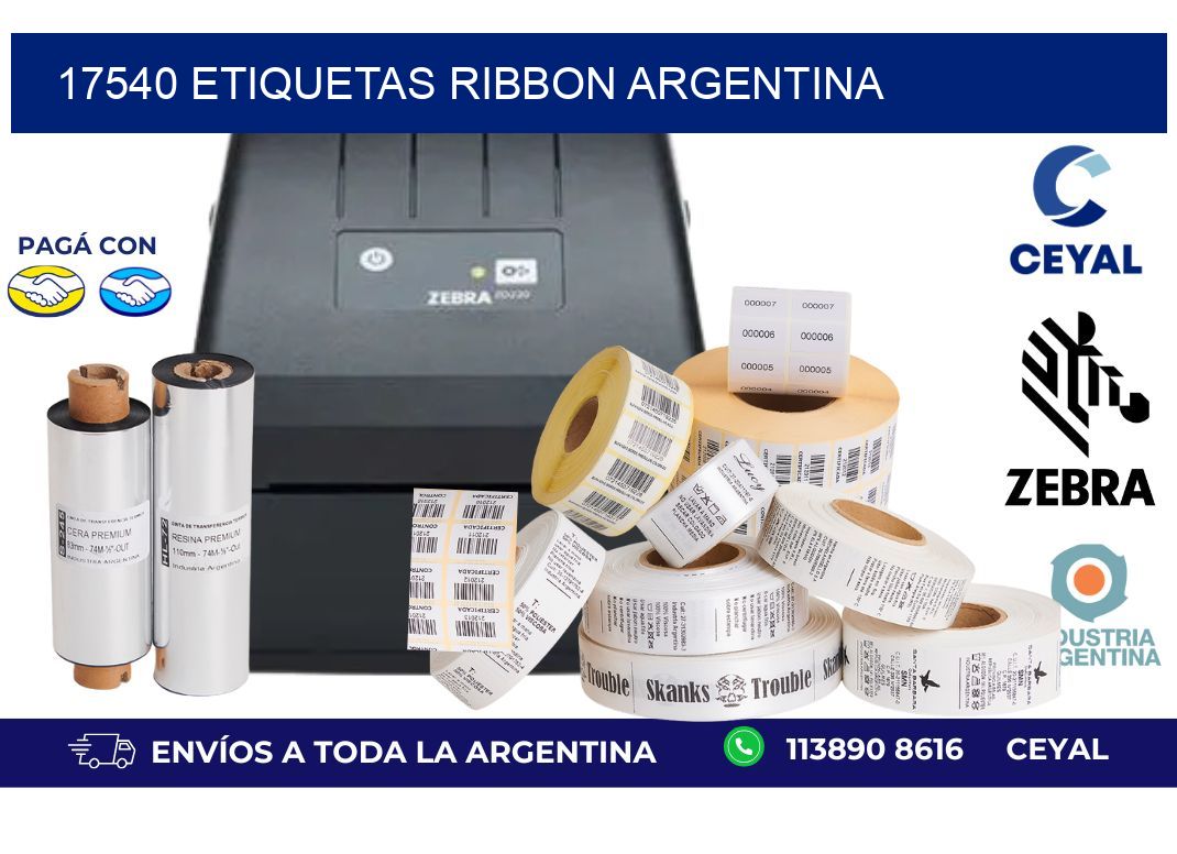 17540 etiquetas ribbon argentina