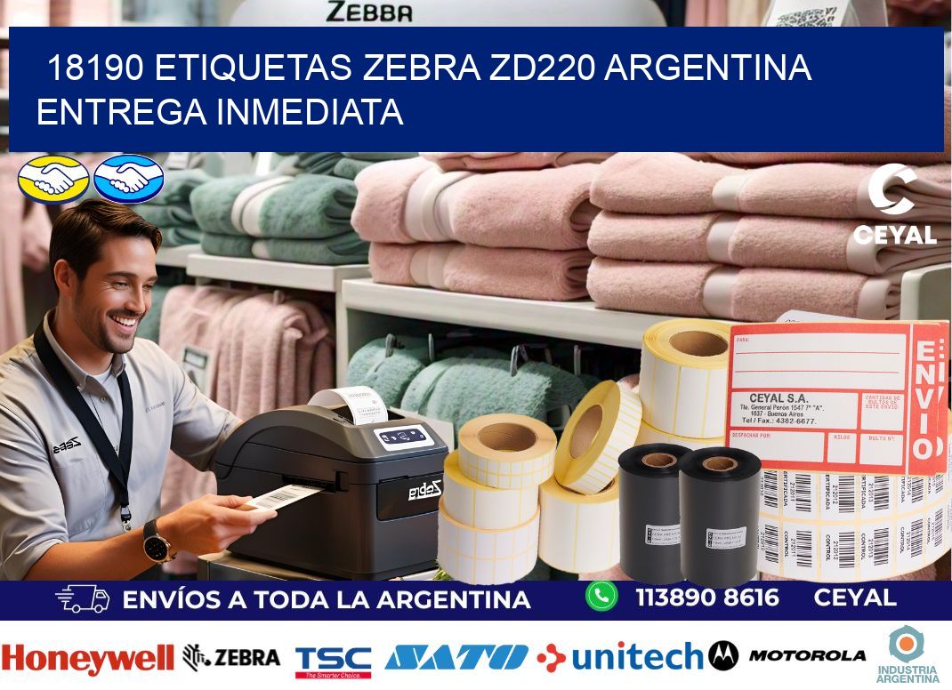 18190 etiquetas zebra zd220 ARGENTINA ENTREGA INMEDIATA