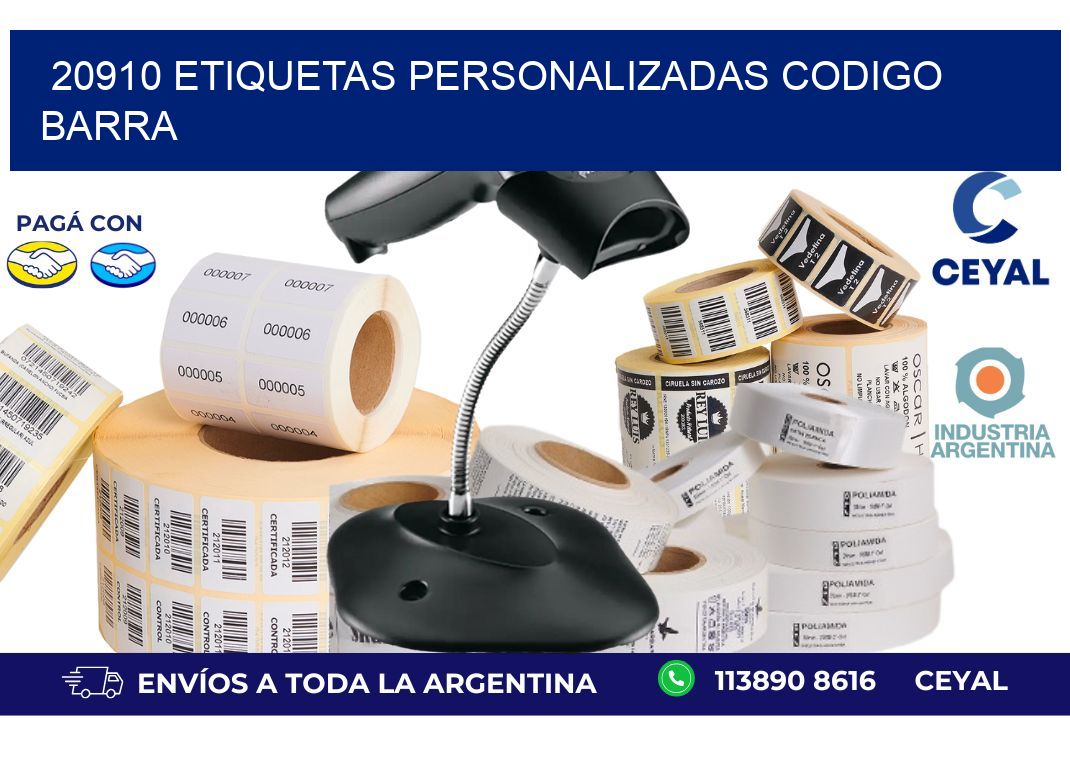 20910 ETIQUETAS PERSONALIZADAS CODIGO BARRA
