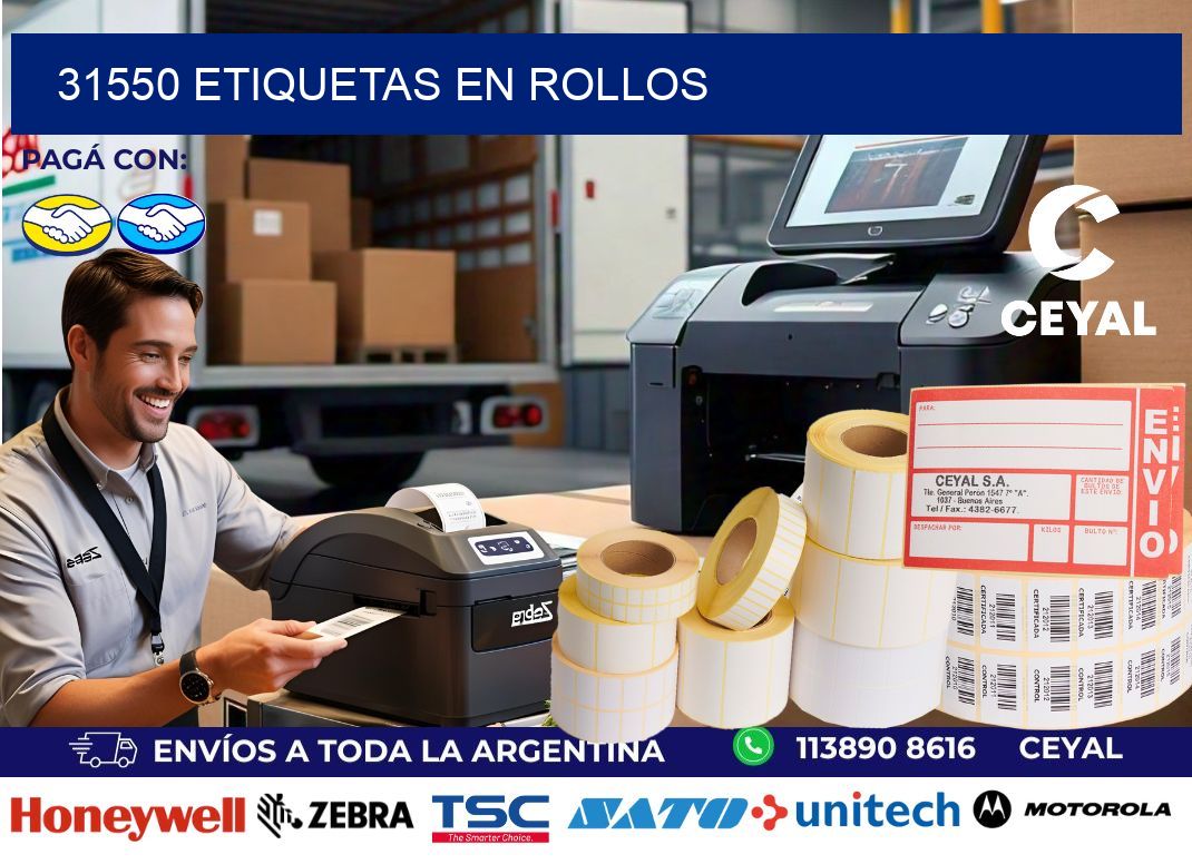 31550 ETIQUETAS EN ROLLOS