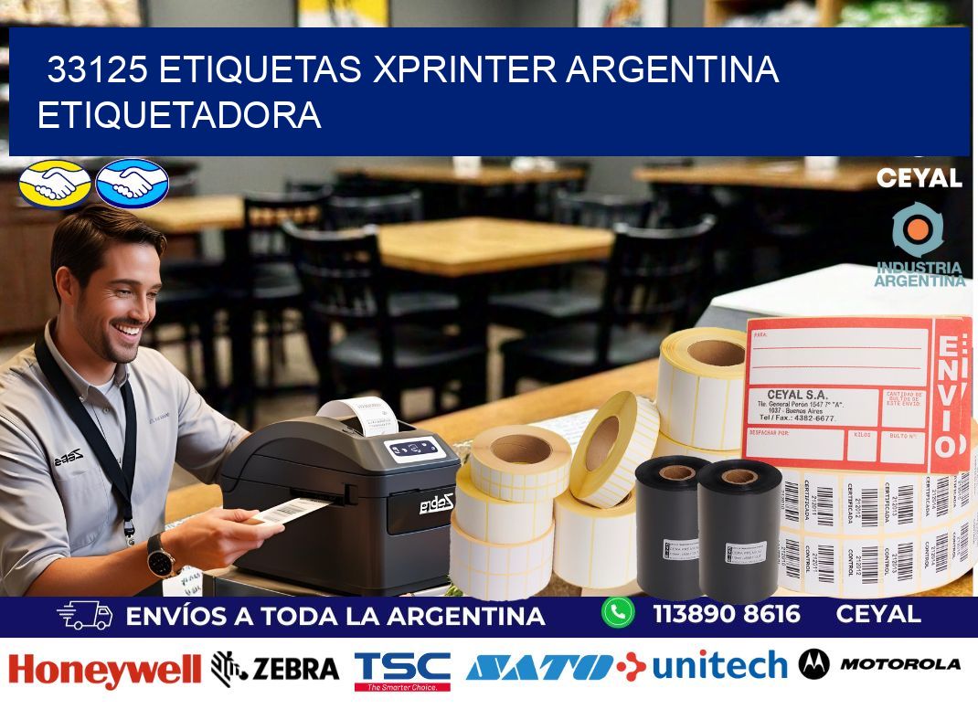 33125 etiquetas xprinter argentina ETIQUETADORA