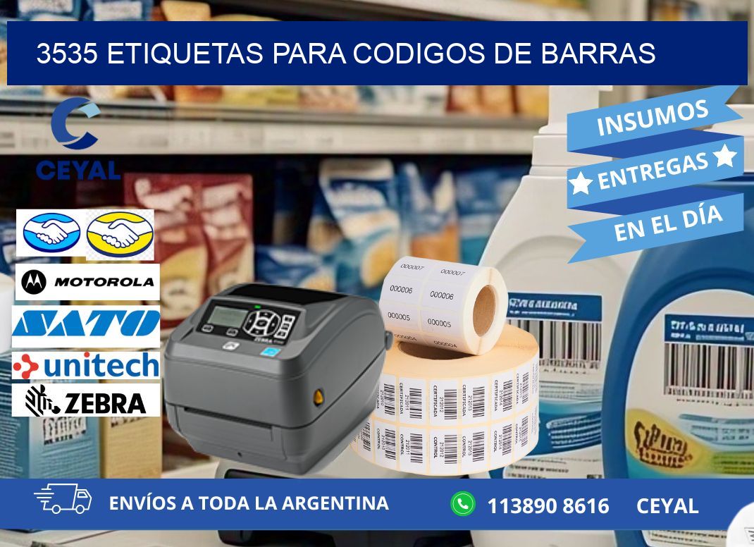 3535 ETIQUETAS PARA CODIGOS DE BARRAS
