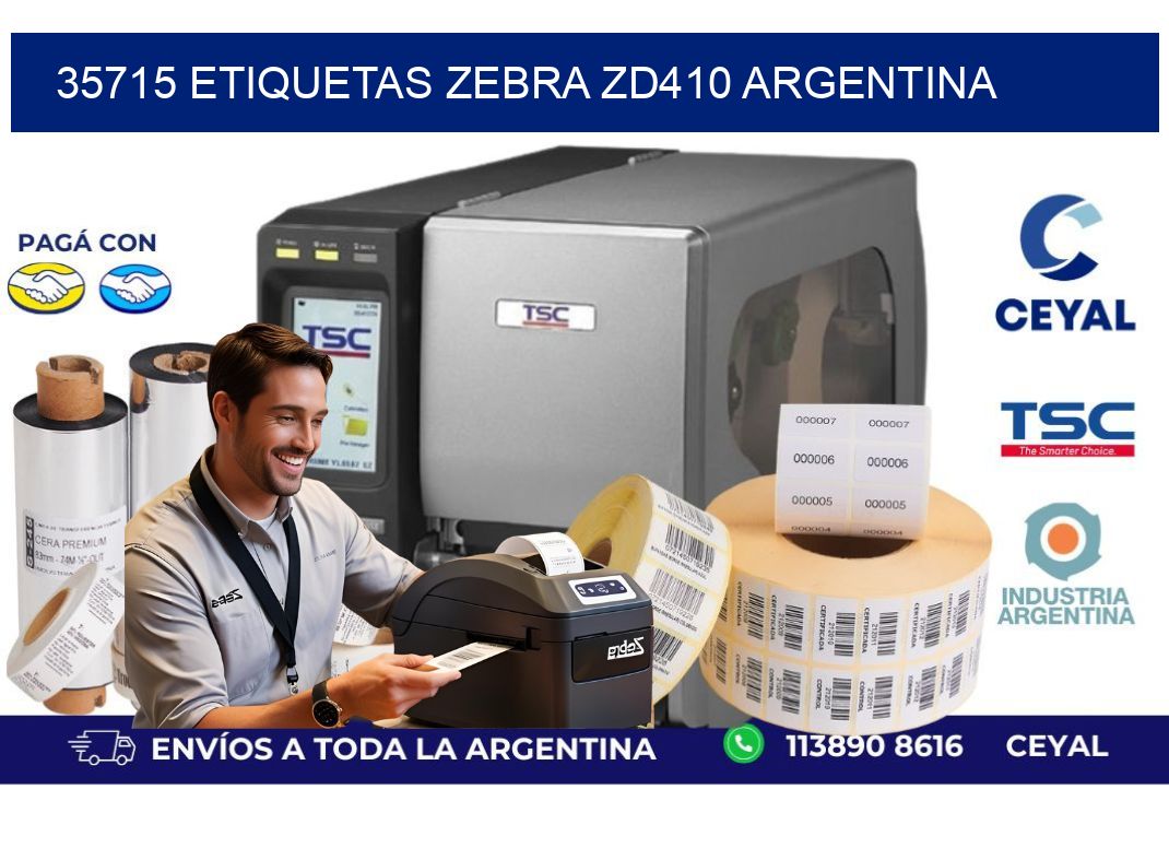 35715 etiquetas zebra zd410 argentina