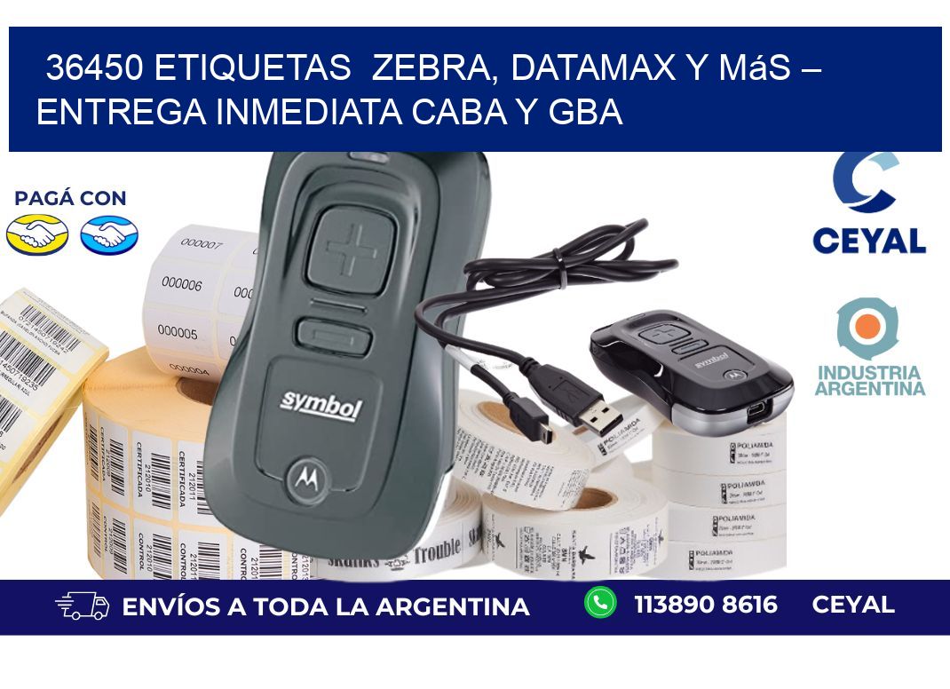 36450 etiquetas  Zebra, Datamax y Más – Entrega Inmediata CABA y GBA