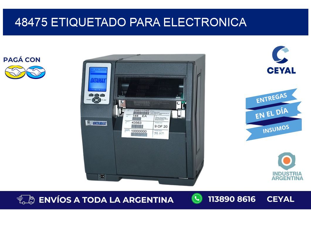 48475 ETIQUETADO PARA ELECTRONICA
