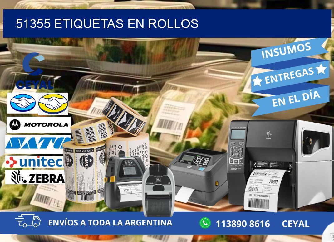 51355 ETIQUETAS EN ROLLOS
