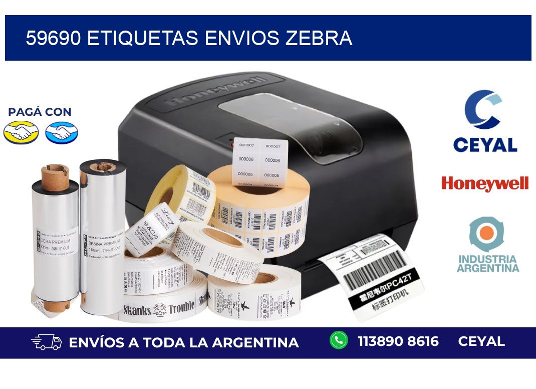 59690 ETIQUETAS ENVIOS ZEBRA
