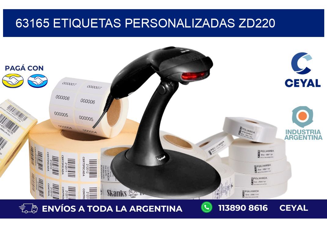 63165 ETIQUETAS PERSONALIZADAS ZD220
