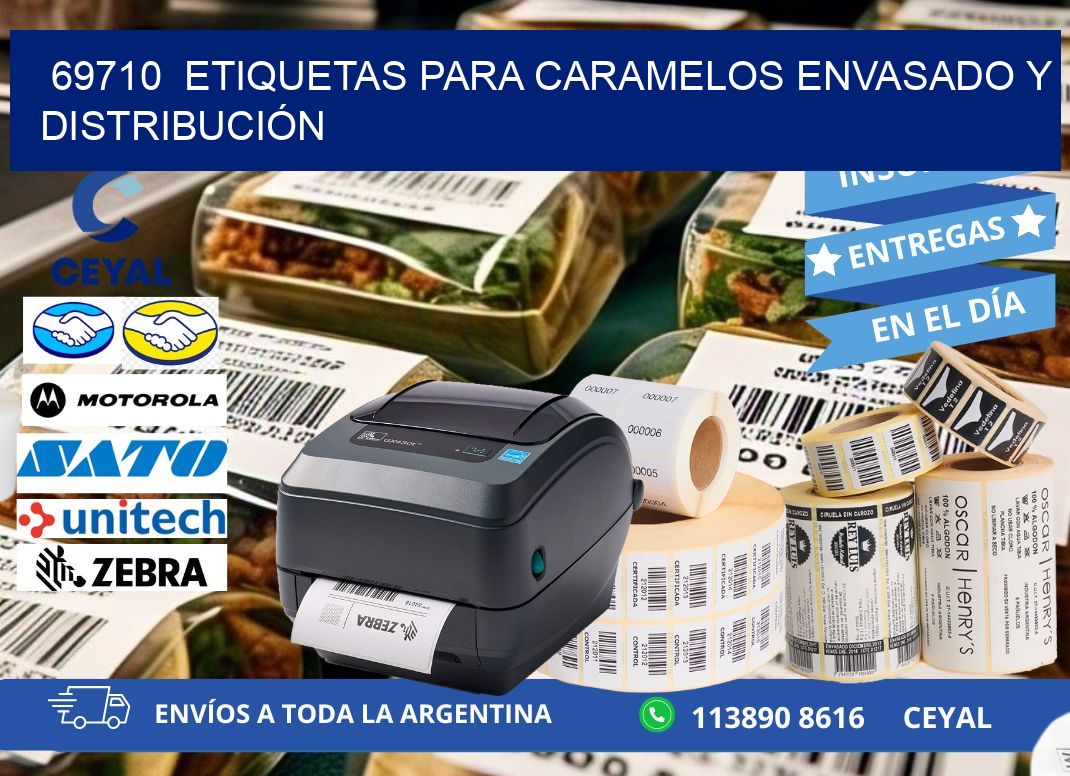 69710  ETIQUETAS PARA CARAMELOS ENVASADO Y DISTRIBUCIÓN