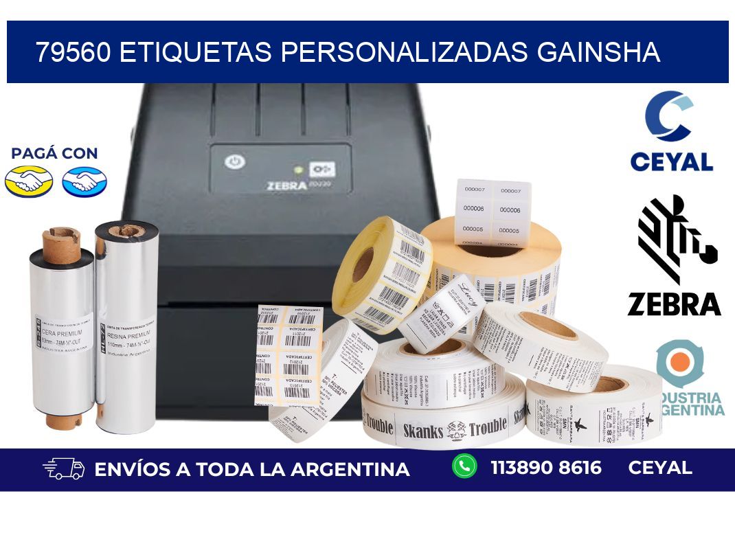 79560 ETIQUETAS PERSONALIZADAS GAINSHA