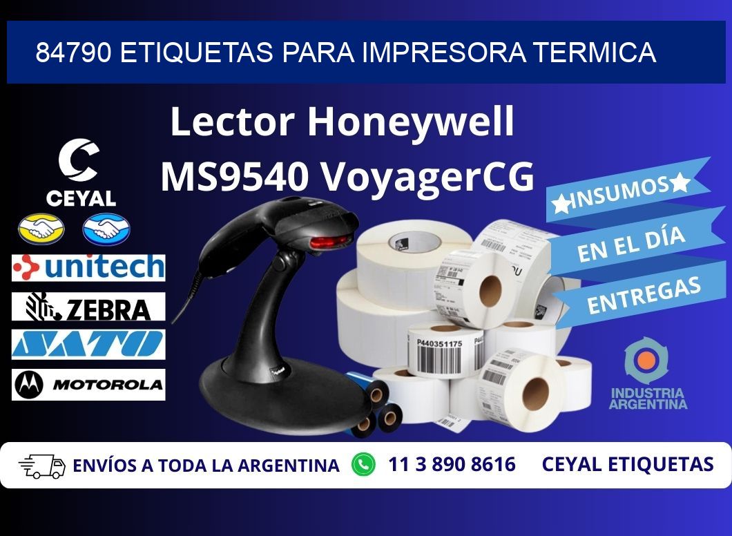 84790 ETIQUETAS PARA IMPRESORA TERMICA