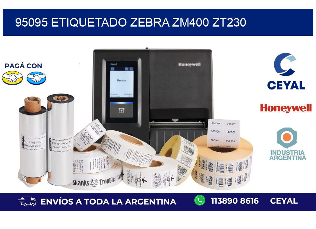 95095 ETIQUETADO ZEBRA ZM400 ZT230