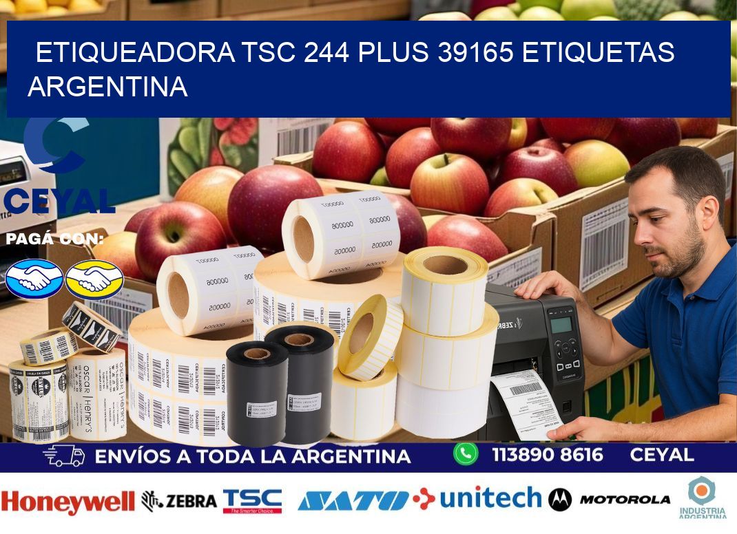 etiqueadora tsc 244 plus 39165 etiquetas argentina