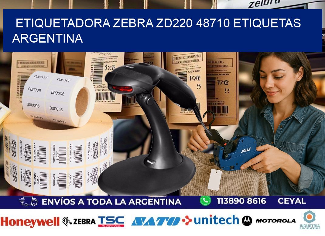 etiquetadora zebra zd220 48710 etiquetas argentina